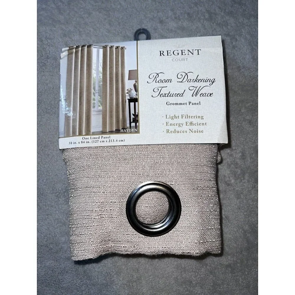 REGENT COURT Hayden Room Darkening Textured Weaved Window Curtain Panel